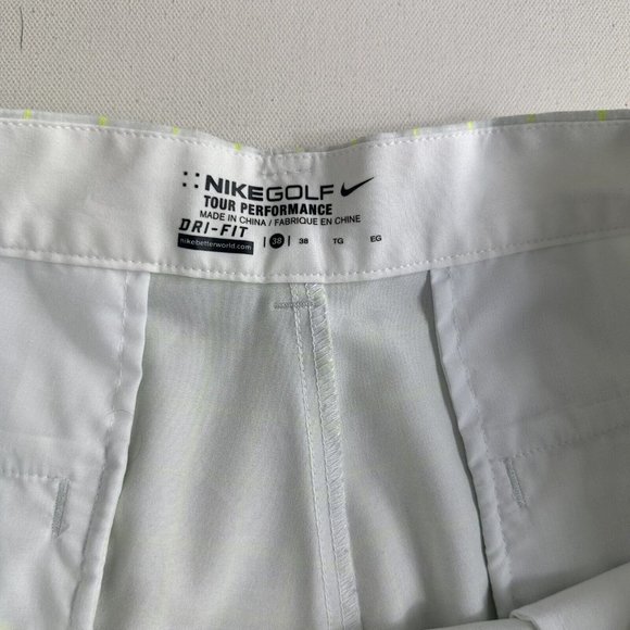 Nike Golf Tour Performance‎ Dri-Fit Shorts Green Gray Plaid Size 38 x 11” Active - Picture 5 of 6